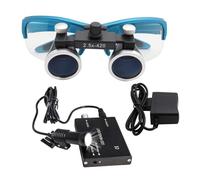 Lunettes Loupe Dentaire 2,5X Avec Lumière LED 5W - Casque Binoculaire À Mains Libres Distance De Travail 420 Mm Idéal Pour Chirurgien Dentiste Laboratoire Soins Précision