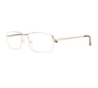 Lunettes Loupe Dorees en Metal Legeres Rectangles Classiques Sulla - Taille: Dioptrie 2,5 - Couleur: Jaune - Mixte