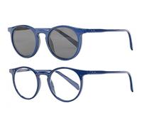 Lunettes Loupe Solaires Clip Magnetique Bleues Rondes Syna - Taille: Dioptrie 1,5 - Couleur: Bleu - Mixte