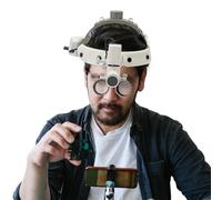 Lunettes loupes chirurgicales LED 5 W - Lampe frontale - Loupe optique 3,5x - Loupe binoculaire pour chirurgie, cosmétique, chirurgie plastique