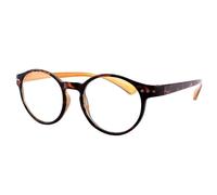 Lunettes Loupes-Loupea-Lunette Loupe Ronde Rétro Marron Lako +3 dioptries - Dioptrie 3 - Marron