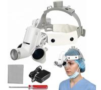 Lunettes loupes médicales - Grossissement 3,5x - Distance de travail : 420 mm - Éclairage LED 5 W - Réglable - Pour dentiste, chirurgie, laboratoire