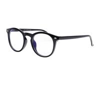 Lunettes Loupes-New Time-Lunettes de lecture anti lumiere bleue ronde noire retro Hyptek - Dioptrie 3 - Noir