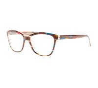Lunettes Loupes-New Time-Lunettes de Lecture Originales Marron Bleu Pop Art Folk - Dioptrie 1 - Marron