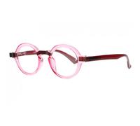 Lunettes Loupes-New Time-Lunettes de Lecture Rondes Roses Transparentes Originales Gony - Dioptrie 1,5 - Rose