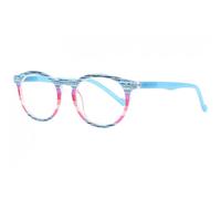 Lunettes Loupes-New Time-Lunettes Loupe Rondes Bleues et Roses Façon Bois ozza - Dioptrie 1,5 - Bleu