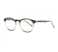 Lunettes Loupes-New Time-Lunettes Loupe Rondes Noires et Oranges Tendance Fozza - Dioptrie 2,5 - Noir