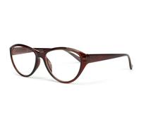 Lunettes Loupes-Proloupe-Lunette lecture femme marron ovale Cindy - Dioptrie 3,5 - Marron