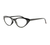 Lunettes Loupes-Proloupe-Lunettes de lecture papillon noires femme tendance Sally - Dioptrie 3,5 - Noir