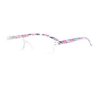 Lunettes Loupes-Proloupe-Lunettes lecture fantaisie roses et bleues discretes Grafy - Dioptrie 3,5 - Rose