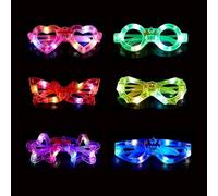 Lunettes lumineuses à 6 formes pour enfants et adultes, fournitures de fête phosphorescentes pour anniversaire, rave, mariage, Nouvel An, Noël, concert, carnaval