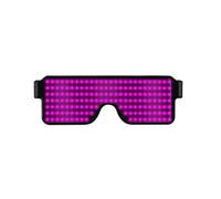 Lunettes lumineuses à LED pour boîte de nuit, lunettes de soleil clignotantes, rechargeables par USB, multi-usages pour fête, écran néon fournitures de fête pour enfants, hommes et femmes, Rose