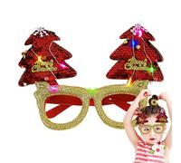 Lunettes lumineuses de Noël, lunettes de soleil avec lumière clignotante, bonne année, lunettes de soleil avec lumière clignotante, lunettes de soleil LED à paillettes pour fête de Noël
