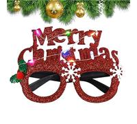 Lunettes lumineuses de Noël, lunettes de soleil avec lumière clignotante, bonne année, lunettes de soleil avec lumière clignotante, lunettes de soleil LED à paillettes pour fête de Noël