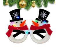 Lunettes lumineuses de Noël, lunettes de soleil avec lumière clignotante, bonne année, lunettes de soleil avec lumière clignotante, lunettes de soleil LED à paillettes pour fête de Noël