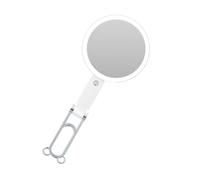Lunettes lumineuses double face grossissant 1 x 5 x 3 Luminosité réglable Chargement USB Design pliable pour une application précise du maquillage LED Portable Maquillage pliable
