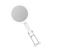 Lunettes lumineuses double face grossissant 1 x 5 x 3 Luminosité réglable Chargement USB Design pliable pour une application précise du maquillage LED Portable Maquillage pliable