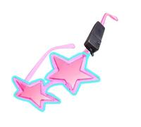 Lunettes lumineuses en forme d'étoile - Lunettes lumineuses uniques à LED - Lunettes de soleil transparentes colorées anti-reflets pour carnaval, jardin, maison