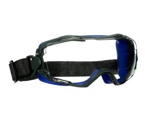 Lunettes-masque 3M GoggleGear 6000, monture bleue, sangle en néoprène, traitement antibuée/antirayures Scotchgard (K&N), écran transparent, GG6001NSGAF-BLU-EU x10 morceau