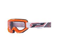 Lunettes-Masque Cross progrip 3201 atzaki ecran Transparent Anti-Rayures-Anti u.v. Compatible avec Port Lunettes de Vue Orange