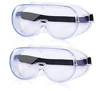 Lunettes médicales de protection oculaire, anti-spittle/goulottes de salive, lunettes de vue complète, lunettes de sécurité résistantes aux fluides avec lentille transparente (2 paquet)