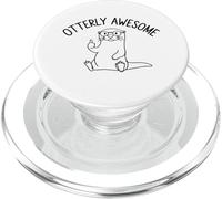 Lunettes minimalistes Otterly Awesome Otter Line Art pour Enfants PopSockets PopGrip pour MagSafe