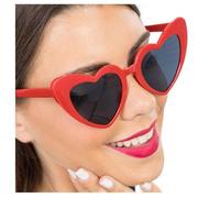 Lunettes monture cœur - Rouge