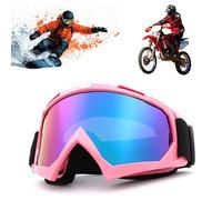 Lunettes Moto Anti-Buée & Ski Sécurité - Protection UV400 (Rose/bleu)