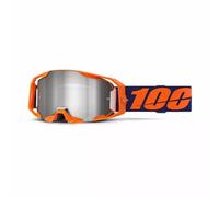 Lunettes MotoCross 100% Armatic Orange Argent Verre Miroir Off-Road VTT ATV