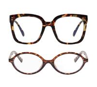 Lunettes Ovales 1 Pièce Et Lunettes Carrées 1 Pièce, Lunettes Rétro, Lunettes Anti-Lumière Bleue, Lunettes De Mode, Lunettes D'Ordinateur