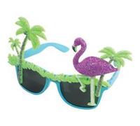 Lunettes Paillettées Flamant Rose Et Palmier - Multicolore Multicolore G