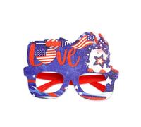 Lunettes patriotiques en feutre - Décorations de fête de l'indépendance - Fournitures de fête - Lettres colorées - Pour une utilisation en extérieur et en intérieur