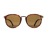 Persol Homme PO3210S 24/57 Lunettes de soleil Acétate Tortue Marron Ronde Polarisé
