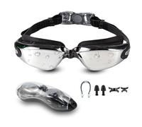 Lunettes Piscine - Lunette Piscine Adulte - Lunettes De Natation, Avec Étui, Pince-Nez Et Bouchons D'Oreille, Anti-Buée Et Protection UV, Pour Adultes Et Enfants, Idéales Pour La Nage Et La Plongée