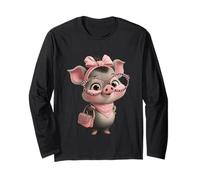 Lunettes Portrait Portrait Bébé Portrait Cochon Kawaii Léopard Rose Manche Longue