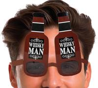 Lunettes pour bouteilles de bière Fête des célibataires Accessoire amusant Gadget, couleur : brun