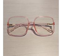 Lunettes pour lire. Lunettes de lecture anti-bleu uniques pour femmes, monture de lunettes carrées transparentes vintage à la mode, grandes lunettes optiques transparentes fraîches (Color : Pink1639,