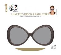 P'tit Clown - 20033 - Lunettes Disco Paillettes - Disco Glitter Glasses - Accessoire de Déguisement - Carnaval, Fêtes à Thèmes, Nouvel An, St Sylvestre, Festival, Soirée Costumée - Plastique - Argent