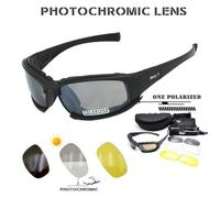 lunettes randonnée,Lunettes de camouflage tactique Daisy X7 hommes lunettes de soleil polarisées militaires - Type X7 PHOTOCHROMIC
