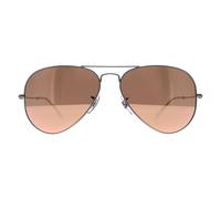 Lunettes Ray-Ban Aviateur 3025 019/Z2 Argent Marron Miroir Rose Moyen 58Mm