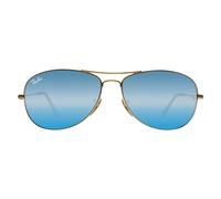 Lunettes Ray-Ban Cockpit 3362 112/17 Or Mat Miroir Bleu Grand 59mm