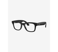 Lunettes Ray-Ban Meta Wayfarer Large Noir Mat avec verres Transitions photochromiques Gris Clair - L