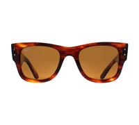 Lunettes Ray-Ban RB0840S Mega Wayfarer 954/33 Polies Rayées Havane Brun
