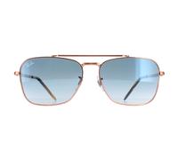Lunettes Ray-Ban RB3636 Nouvelle Caravan 92023F Or Rose Dégradé Bleu 58Mm