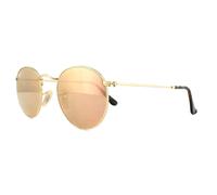 Lunettes Ray-Ban Ronde À Verres Plat 3447N 001/Z2 Or Cuivre Miroir