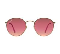 Ray - Ban Homme RB3447N ROUND METAL 001/Z2 Lunettes de soleil Métal Or Marron Ronde Normale