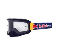 Lunettes Red Bull Spect Evan MX - Monture bleue mate - Sangle triangulaire bleue - Verres transparents à une seule vitre