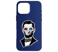 Lunettes rétro 3D Abraham Lincoln Coque pour iPhone 16 Pro Max