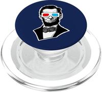 Lunettes rétro 3D Abraham Lincoln PopSockets PopGrip pour MagSafe