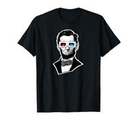 Lunettes rétro 3D Abraham Lincoln T-Shirt